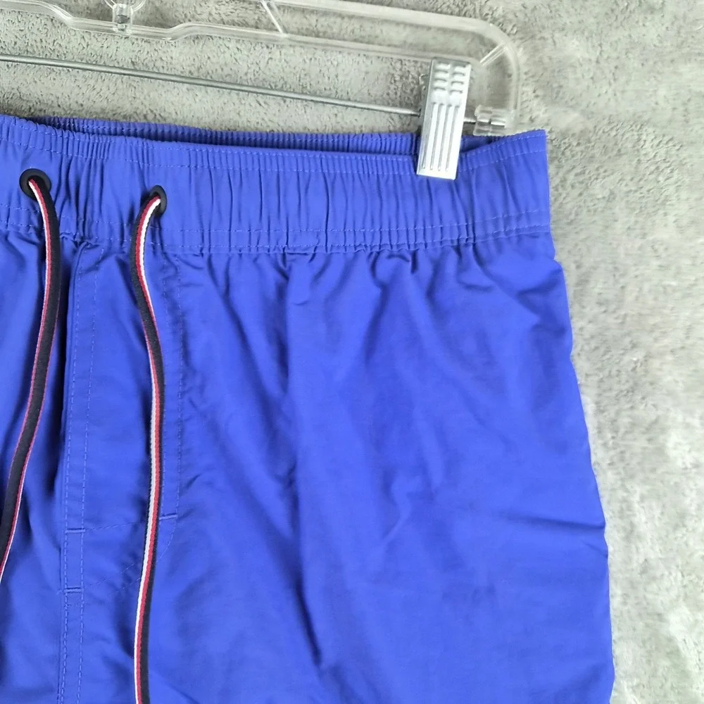 Tommy Hilfiger Swim Trunks Mens Medium Blue Drawstring‎ Mesh Lined Beach NWOT